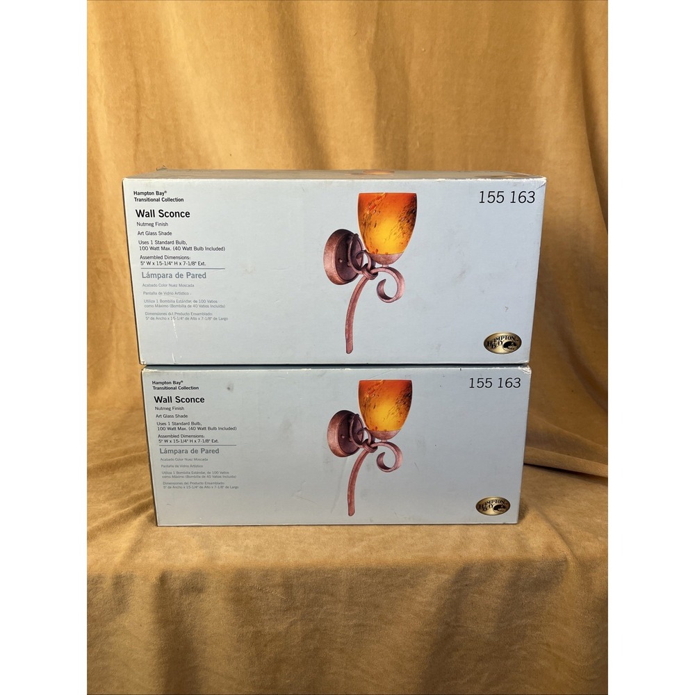 2 Hampton Baty Transitional Collection Wall Sconces Nutmeg Finish Aged Bronze